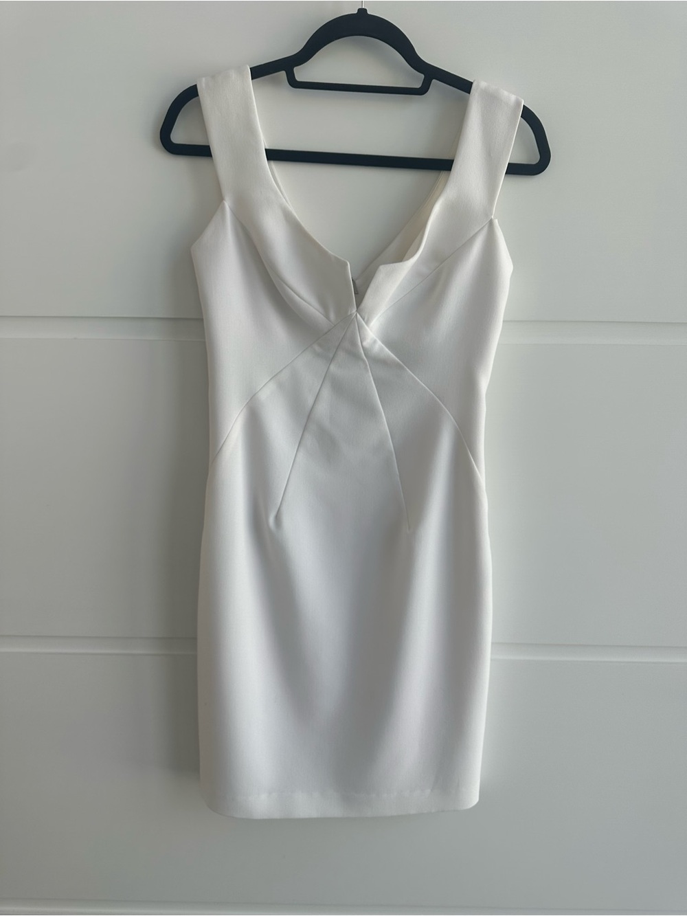 Black Halo Ivory V-Neck Dress
